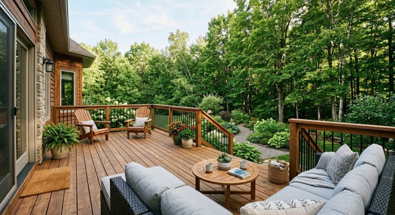 Cedar Deck Installation in Framingham, MA