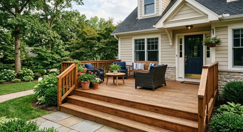 Front Deck Construction in Burlington, VT