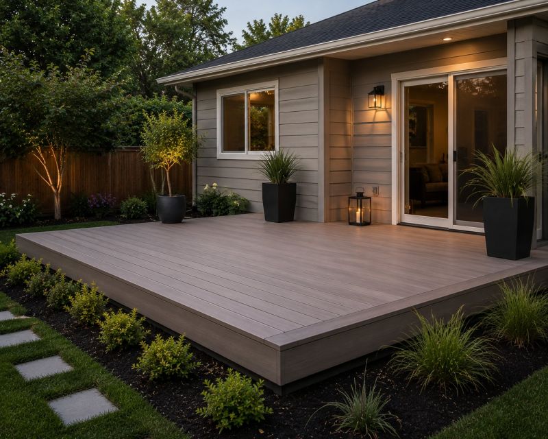 Ground Level Deck Construction in Burlington, VT