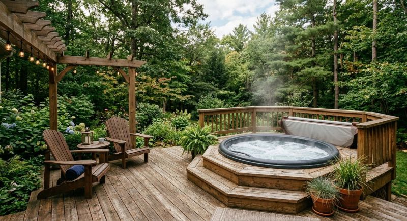 Hot Tub Deck Installation in West Hartford, CT