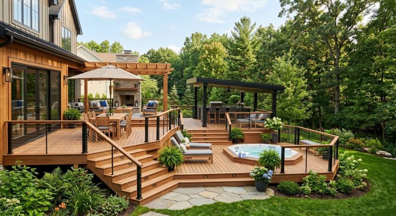 Multi Level Deck Installation in Manchester, NH
