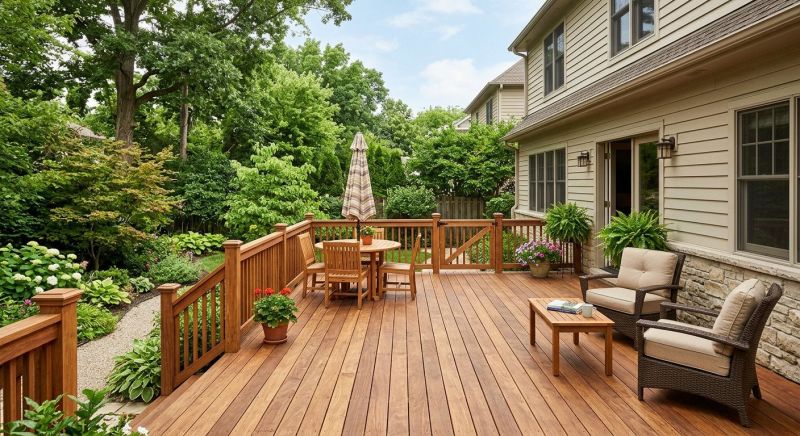 Redwood Deck Installation in Burlington, VT