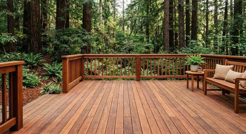 Redwood Deck Installation in Providence, RI