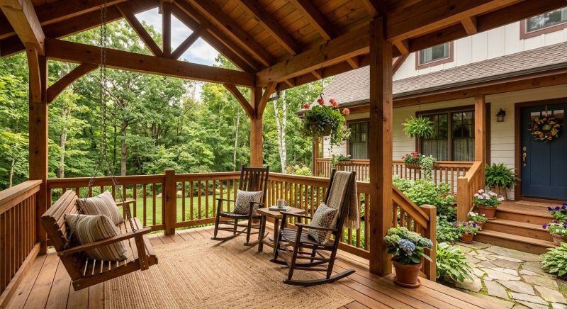 Wood Porch Construction in Greenwich, CT